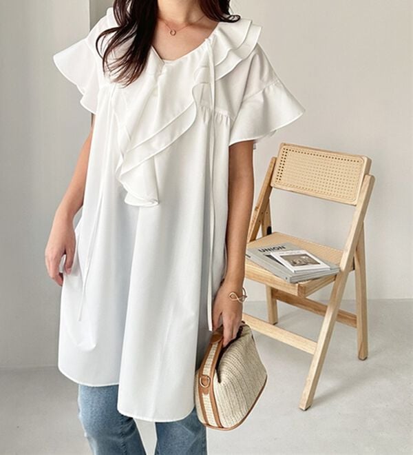 GeeRA（ジーラ）の「ビッグフリルカラーワンピース（その他ワンピース）」｜詳細画像