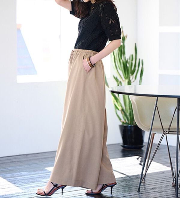 RANAN（ラナン）の「花柄立体レースリブ切替プルオーバー（ブラウス）」｜詳細画像