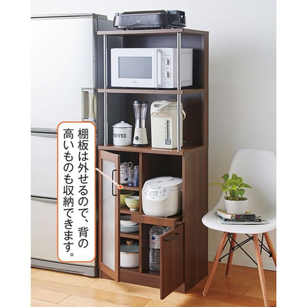 キッチンなんでも収納庫 ホワイト 組立品 キッチンなんでも収納庫 ホワイト 組立品