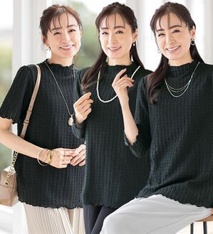 ルフラン（ルフラン）の「【３枚組】普段も行事も！ジャカードレースブラウス（ブラウス）」｜3枚組