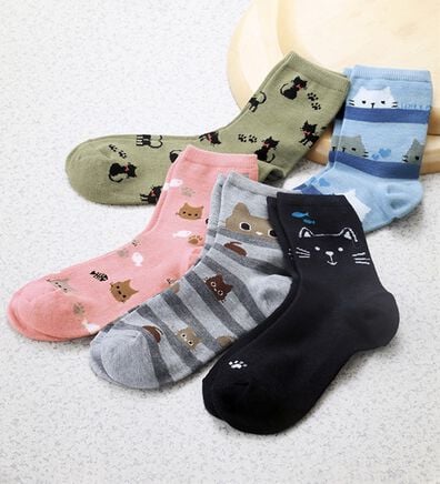 「【５足組】はくだけでかかとケア！美人靴下（靴下・ストッキング）」