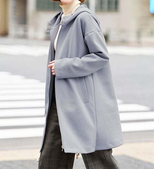 BELLUNA（ベルーナ）の「衿デザインロング丈パーカー（パーカー）」｜詳細画像