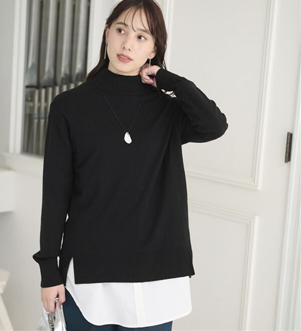 BELLUNA（ベルーナ）の「＜極み編＞肌心地ふんわりハイネックニット（ニット・セーター）」｜詳細画像