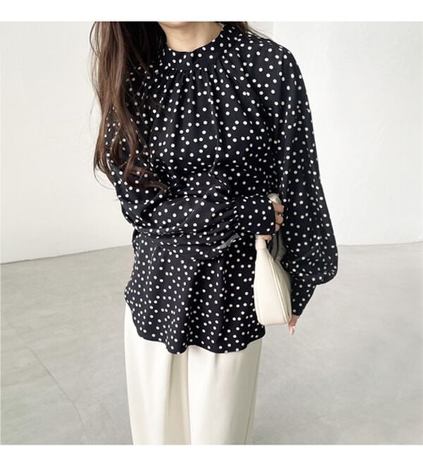 GeeRA（ジーラ）の「前後２ｗａｙボウタイブラウス（ブラウス）」｜詳細画像