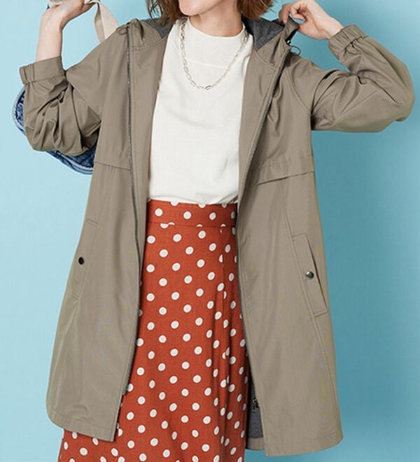 BELLUNA（ベルーナ）の「はっ水加工ボンディング素材ロング丈パーカー（ハーフコート）」｜詳細画像