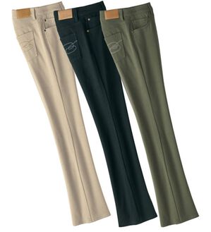 ルフラン（ルフラン）の「【３本組】ミセス思いの楽らくチノパンツ（スマートストレート・ブーツカット）（フルレングスパンツ）」｜詳細画像