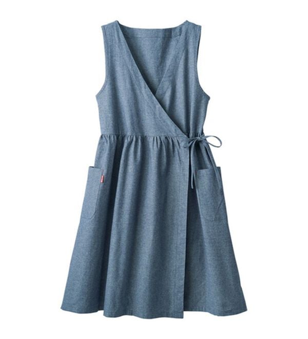 「そのままお出かけ！エプロンワンピース（エプロン）」｜インディゴ