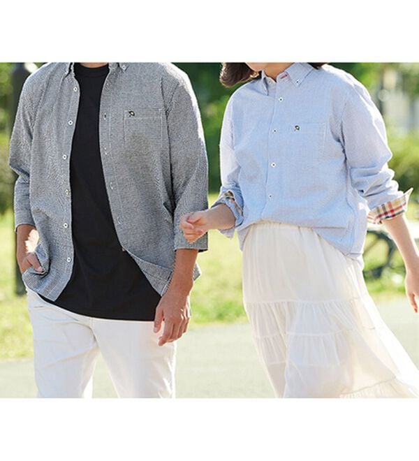 「＜アーノルド　パーマー＞シアサッカーデザインシャツ（長袖・７分袖）（メンズシャツ）」｜詳細画像