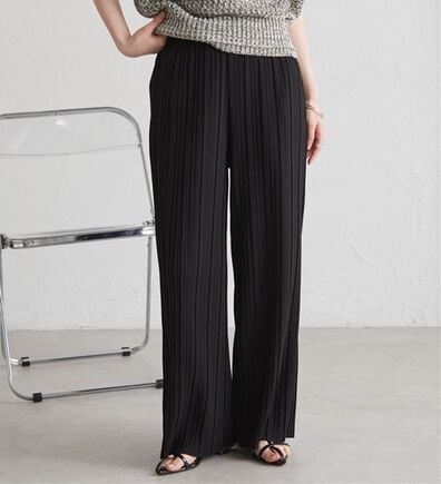 RANAN（ラナン）の「【セルフカットOK】ひんやりセミワイドプリーツパンツ（フルレングスパンツ）」