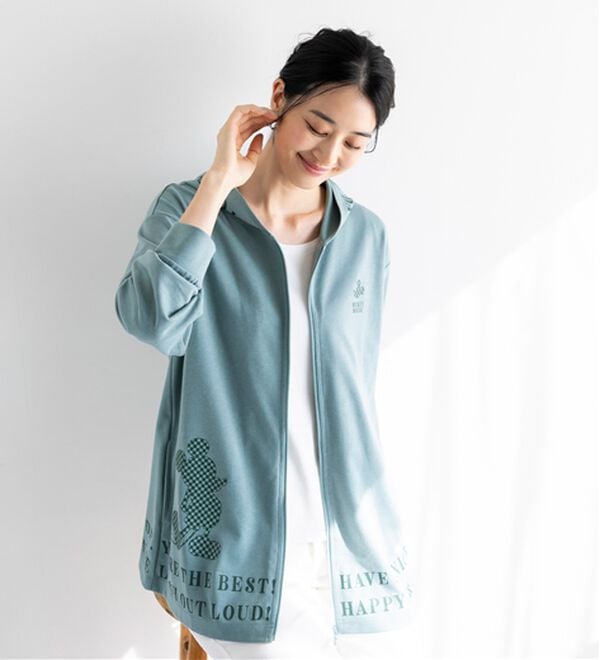 BELLUNA（ベルーナ）の「＜Ｄｉｓｎｅｙ＞【ミッキー】ロゴプリント裏メッシュパーカー（パーカー）」｜詳細画像