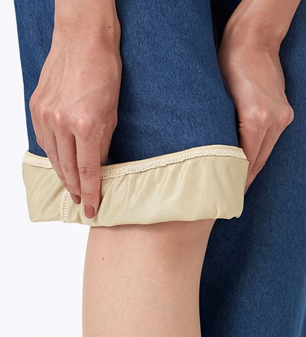 「裾ゴムで便利なペチパンひざ下丈（肌着・インナーウェア）」｜詳細画像