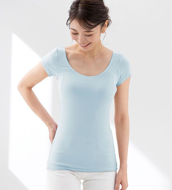 LAVIENNE（ラヴィエンヌ）の「ひんやり汗取りインナー　オフショルダー＜ラヴィクール＞（肌着・インナーウェア）」｜詳細画像