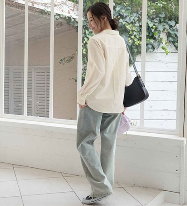 CHAN ME（チャンミ）の「ドビーストライプシャツ（シャツ）」｜詳細画像