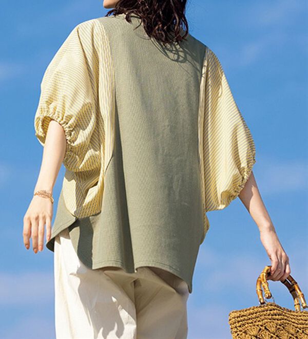 ルフラン（ルフラン）の「【３色組】風通るスッキリ見えのゆったりプルオーバー（カットソー）」｜詳細画像