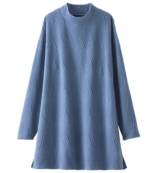 BELLUNA（ベルーナ）の「ふんわりジャカード素材ハイネックチュニック（チュニック）」｜詳細画像