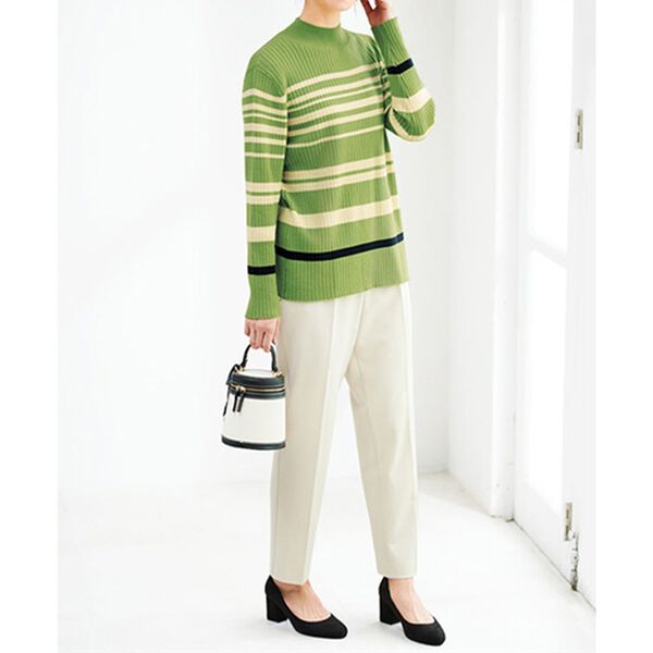 BELLUNA（ベルーナ）の「春のおしゃれ着に最適！ボーダーニット（ニット・セーター）」｜詳細画像