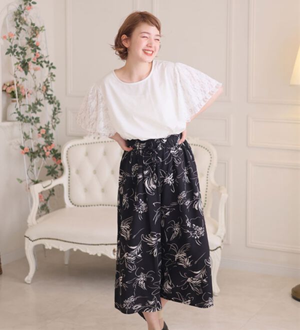 A HAPPY MARILYN（アハッピーマリリン）の「袖２段レース カットソープルオーバー（カットソー）」｜詳細画像