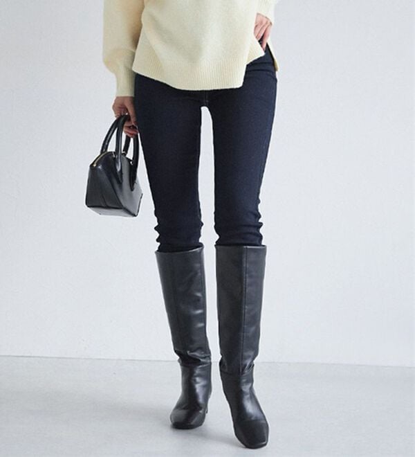 Pierrot（ピエロ）の「【ＸＳ～４Ｌ】ストレッチスキニーデニムパンツ（フルレングスパンツ）」｜詳細画像