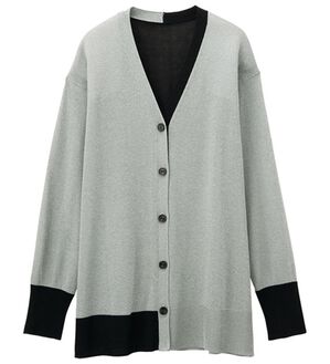 RANAN（ラナン）の「配色ラメカーディガン（ニットカーディガン）」｜ブラック系