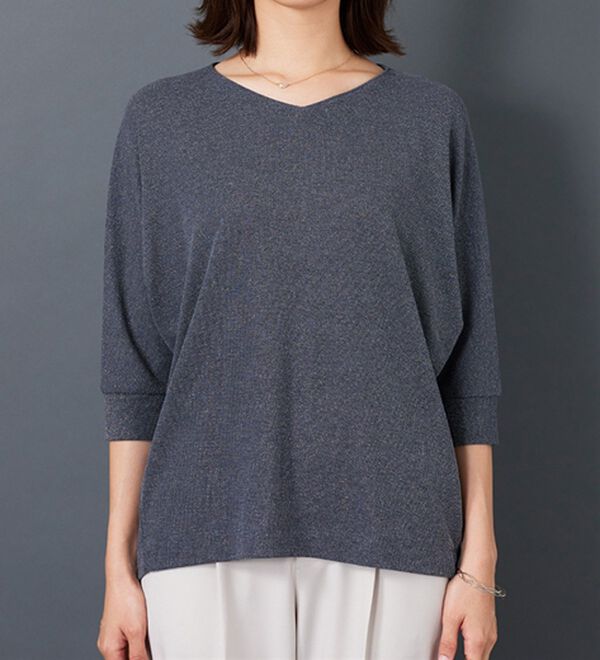 BELLUNA（ベルーナ）の「ラメ調ドルマンプルオーバー（カットソー）」｜詳細画像