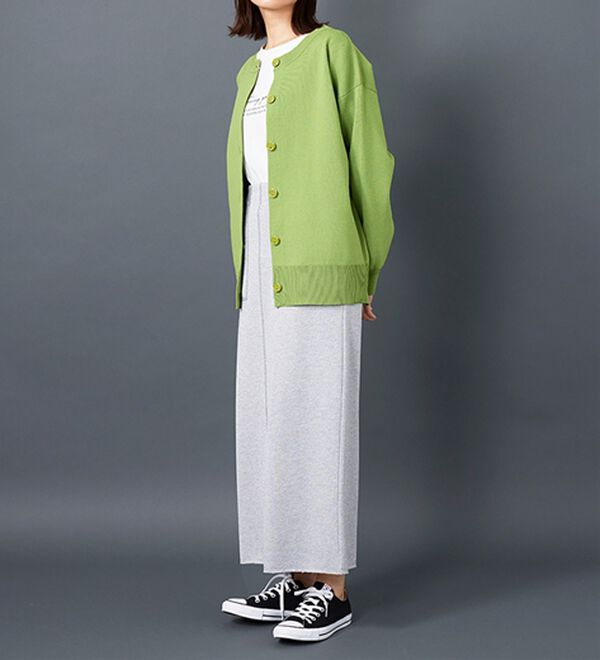 BELLUNA（ベルーナ）の「ラメ入り裏毛素材スカート（ロングスカート）」｜詳細画像