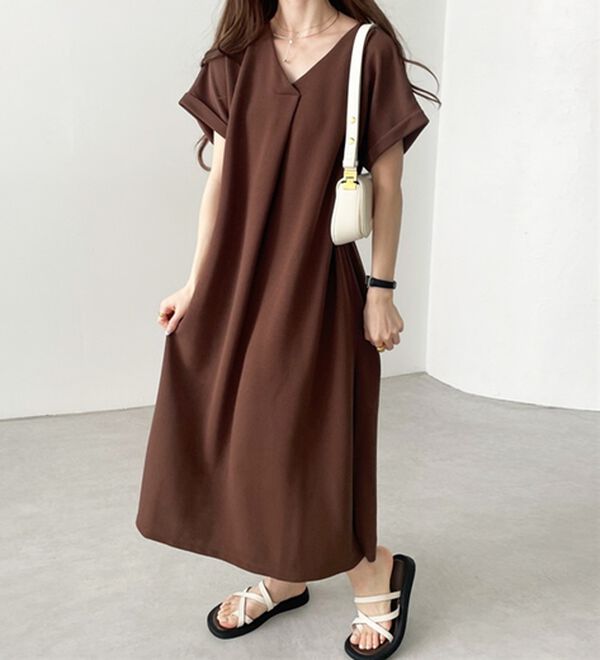 GeeRA（ジーラ）の「ひんやり快適！ジャカードスキッパーワンピ（カットソーワンピース）」｜詳細画像