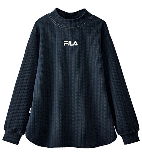 BELLUNA（ベルーナ）の「＜ＦＩＬＡ＞ケーブル柄ジャカード素材配色使いプルオーバー（カットソー）」｜詳細画像