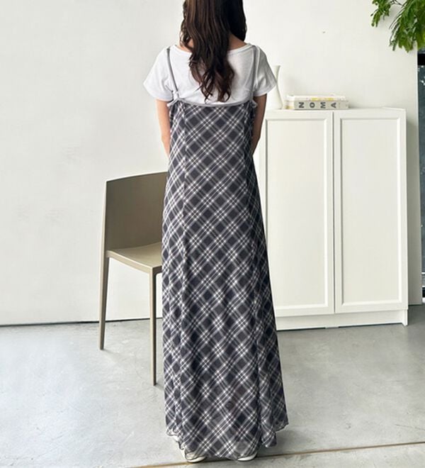 GeeRA（ジーラ）の「シアーチェックキャミワンピース（その他ワンピース）」｜詳細画像