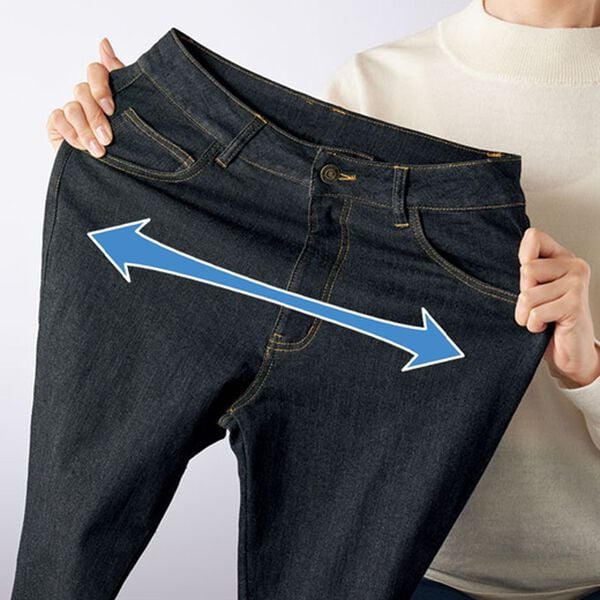 BELLUNA（ベルーナ）の「ぐんと伸びる裏起毛デニムパンツ　ワイド（ワイドパンツ・ガウチョ）」｜詳細画像