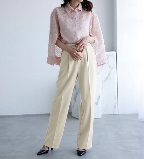 RANAN（ラナン）の「洗える！ベルト付ワイドパンツ（ワイドパンツ・ガウチョ）」｜詳細画像