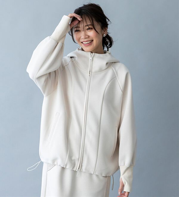 BELLUNA（ベルーナ）の「【ＳＭＡＲＴ　ＥＣＯ　ＪＥＲＳＥＹ】ダブルジップ切替パーカー（パーカー）」｜詳細画像