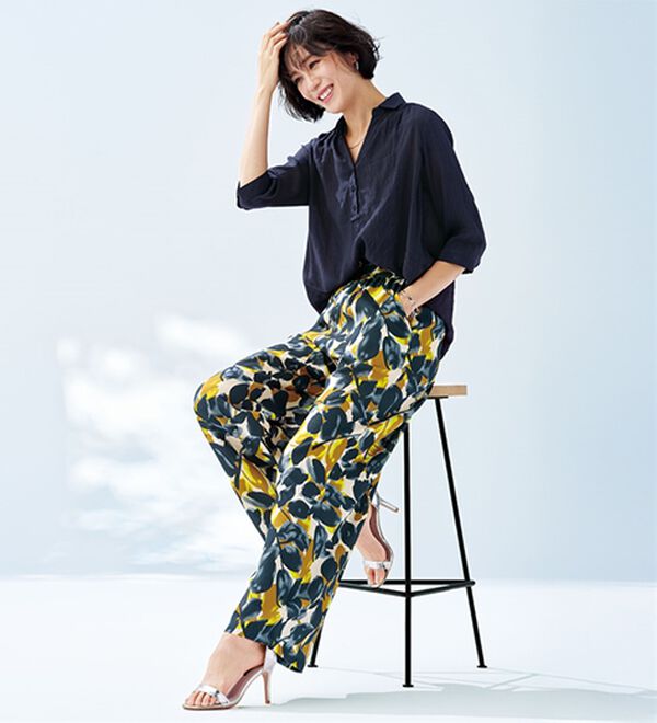 BELLUNA（ベルーナ）の「ひんやり素材エアリーワイドパンツ（その他パンツ）」｜詳細画像