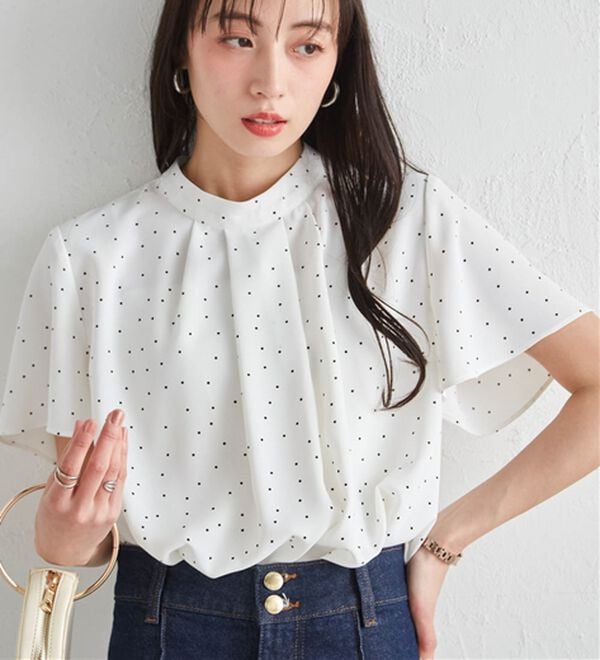 RANAN（ラナン）の「【新色追加】機能付タックデザインブラウス（ブラウス）」｜詳細画像