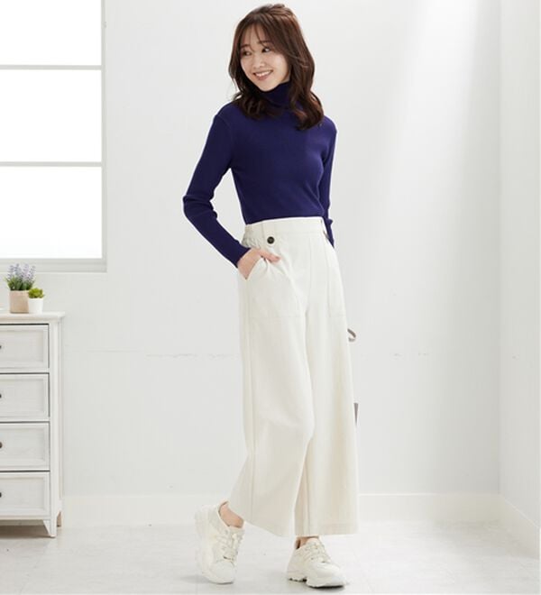 BELLUNA（ベルーナ）の「【安心感あるプチプラニット】リブニットタートルネックプルオーバー（ニット・セーター）」｜詳細画像