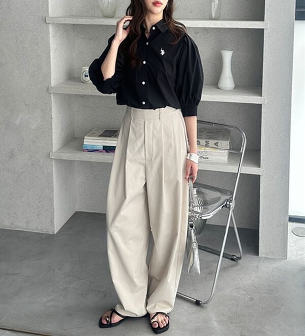 GeeRA（ジーラ）の「【Ｕ．Ｓ．　ＰＯＬＯ　ＡＳＳＮ．】ボリューム袖シャツブラウス（ブラウス）」｜詳細画像