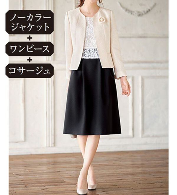 GeeRA（ジーラ）の「【入卒式/セレモニー】ツイード着回し５点セットスーツ　２ジャケット＆パンツ＆ワンピ（その他スーツ）」｜詳細画像