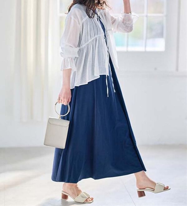 RANAN（ラナン）の「リボンドロストブラウス（ブラウス）」｜詳細画像