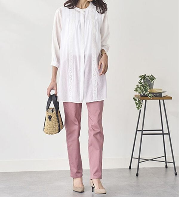 BELLUNA（ベルーナ）の「シアー素材マーガレットレース使いチュニック（チュニック）」｜詳細画像