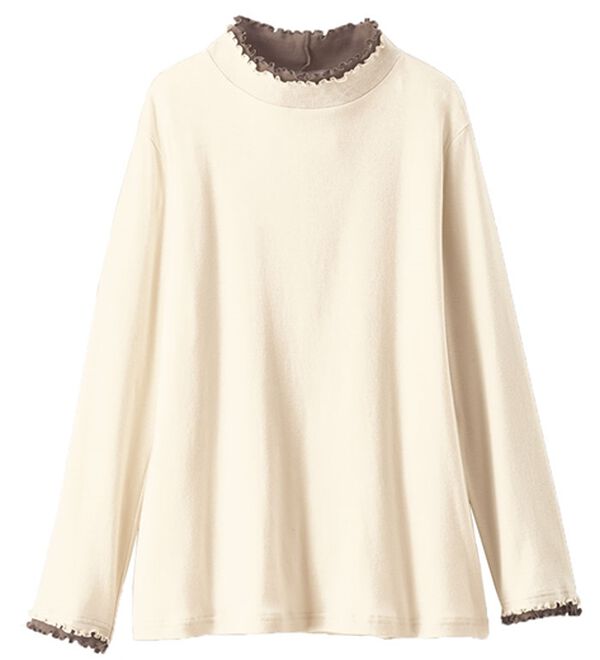 BELLUNA（ベルーナ）の「重ね着風フリル衿プルオーバー（カットソー）」｜詳細画像