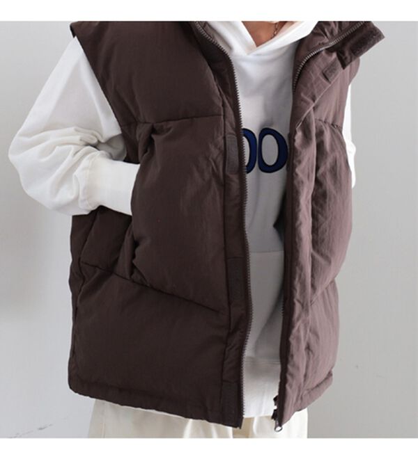 GeeRA（ジーラ）の「スタンドカラーボリューム中綿ベスト（ベスト）」｜詳細画像