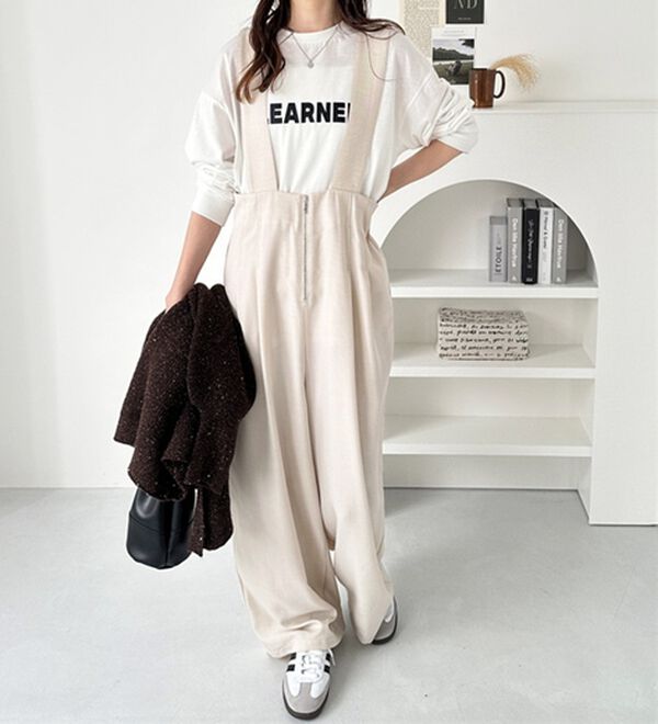 GeeRA（ジーラ）の「フロントジップハイウエストサロペット（オールインワン）」｜詳細画像