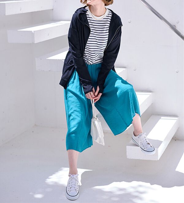 BELLUNA（ベルーナ）の「絶対に焼けたくない！後プリーツＵＶパーカー（パーカー）」｜詳細画像