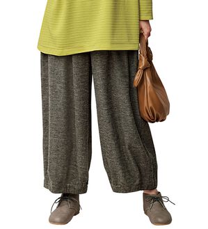 BELLUNA（ベルーナ）の「杢調素材バルーンデザインパンツ（フルレングスパンツ）」｜詳細画像