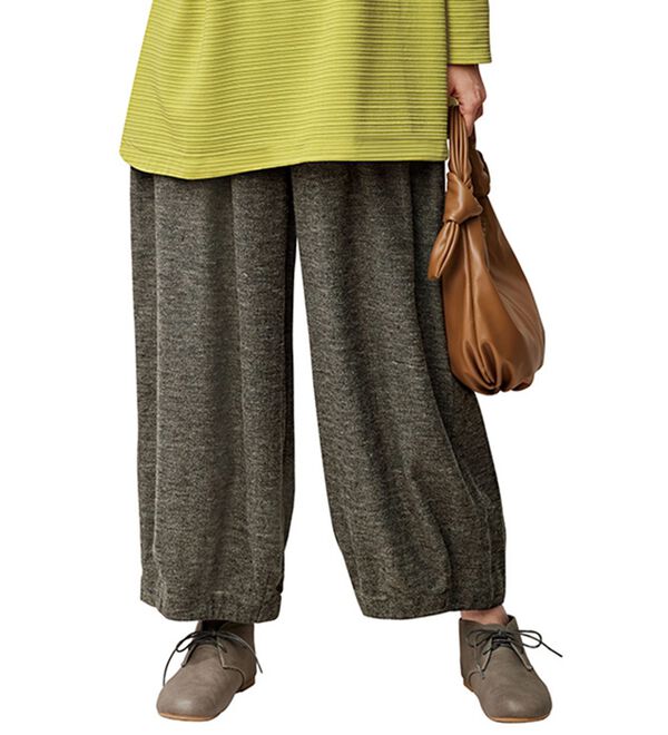 BELLUNA（ベルーナ）の「杢調素材バルーンデザインパンツ（フルレングスパンツ）」｜詳細画像