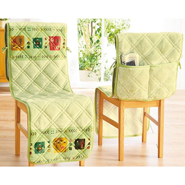 iellio（イエリオ）の「【２枚組】ボリュームたっぷりあったかギャベ柄チェアカバー（チェアカバー・チェアパッド）」｜詳細画像