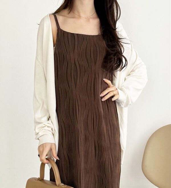 GeeRA（ジーラ）の「ウェーブジャガードキャミワンピース（その他ワンピース）」｜詳細画像