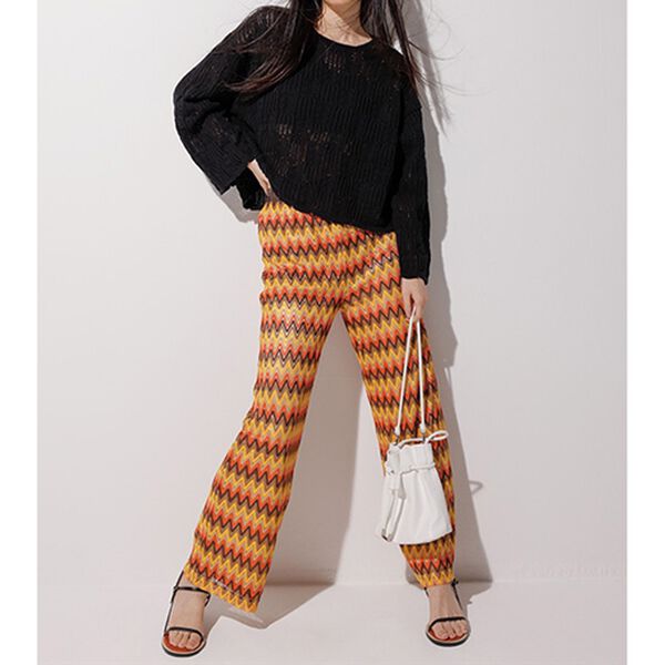 RANAN（ラナン）の「透かし柄短丈ニット（ニット・セーター）」｜詳細画像