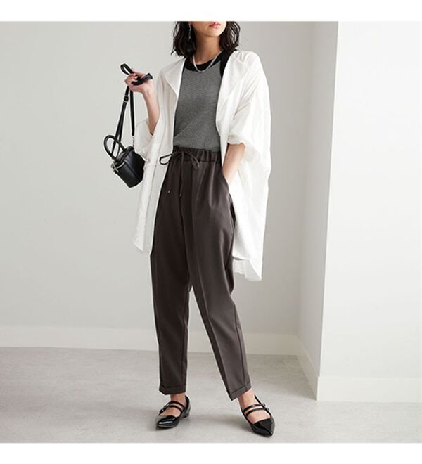 GeeRA（ジーラ）の「美脚とろみタックパンツ（フルレングスパンツ）」｜詳細画像