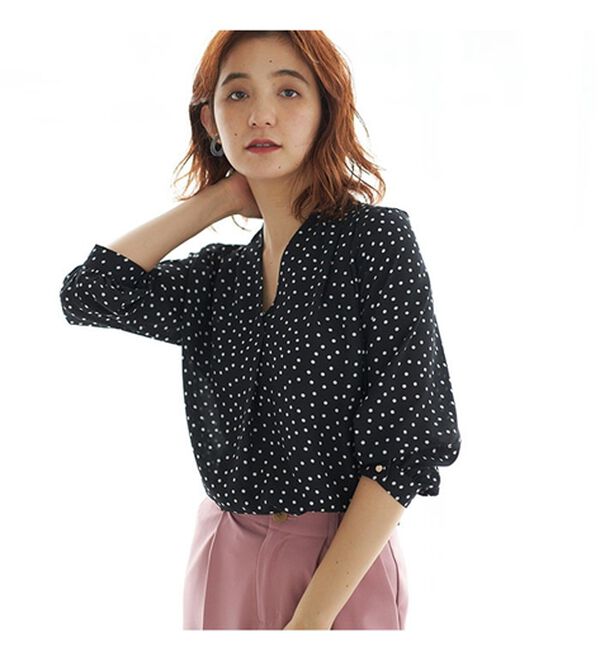 GeeRA（ジーラ）の「シルエットきれい！上品7分袖デザインブラウス（ブラウス）」｜詳細画像