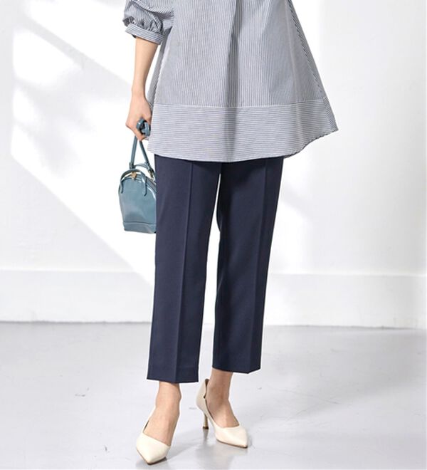 BELLUNA（ベルーナ）の「【選べる2丈】メランジストレッチ素材テーパードパンツ（テーパードパンツ）」｜詳細画像